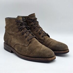 Thursday Boot Company President Everyday Boots Mocha Suede Lace Up Men 9 DAMAGE